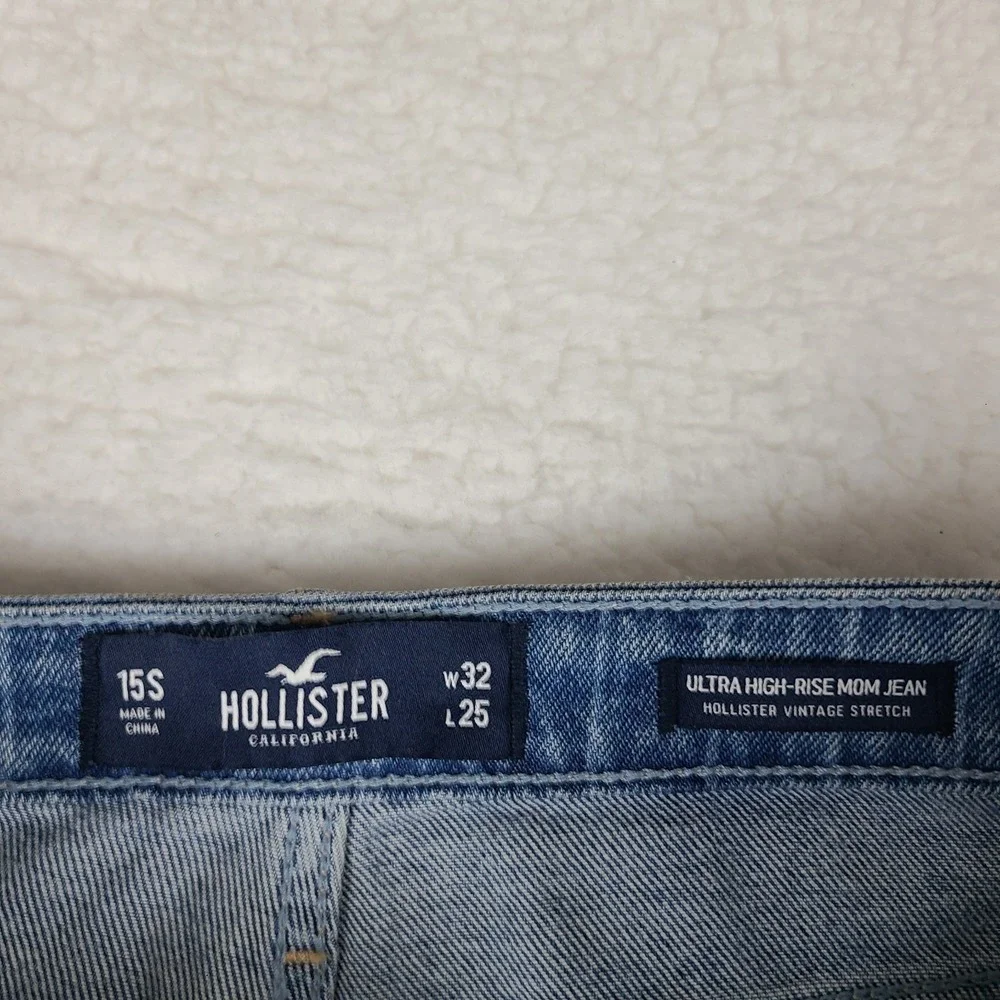 Hollister Jeans Womens 15S 15 Short 32x25 Ultra High Rise Mom‎ Vintage Stretch